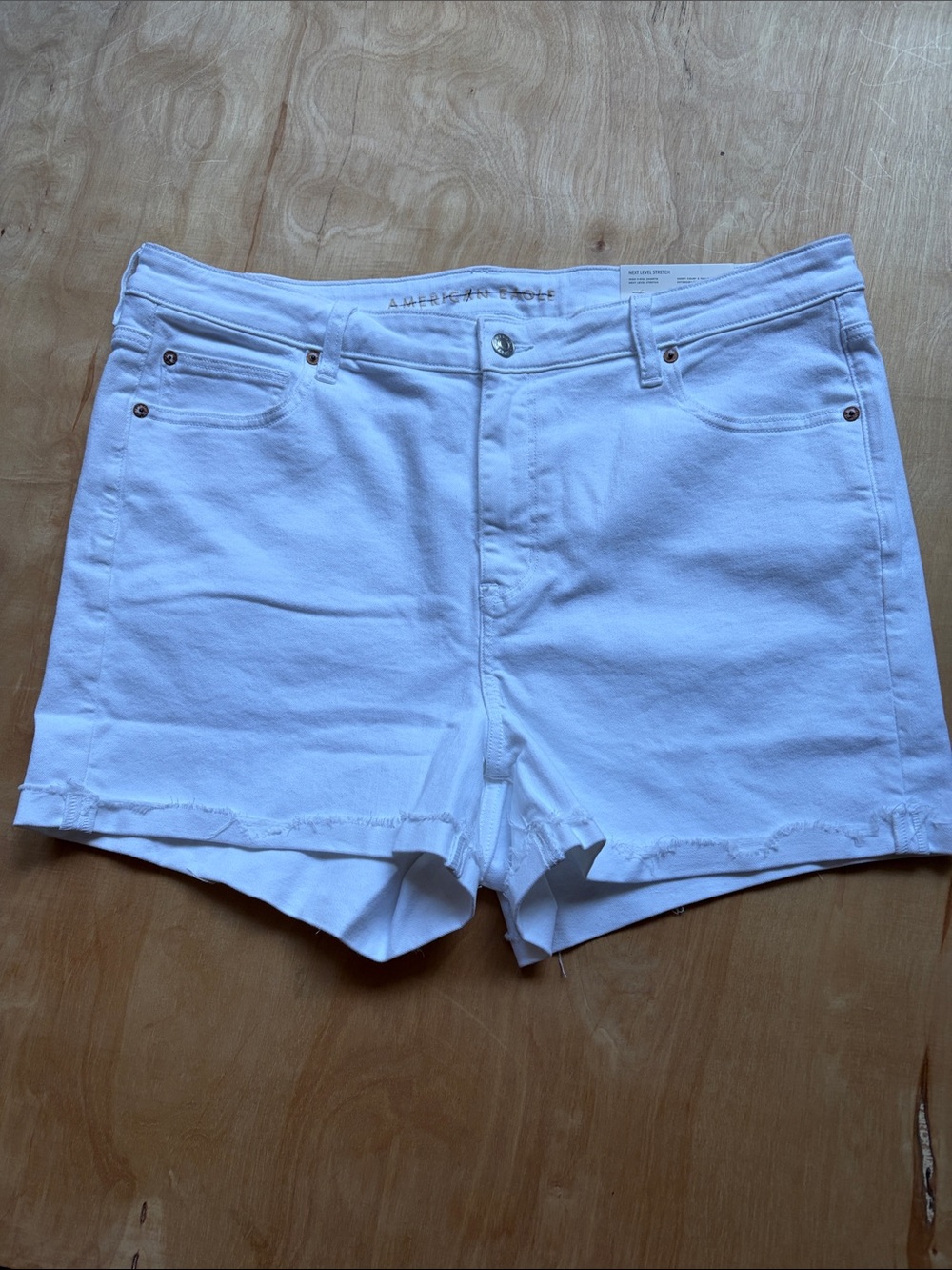 American Eagle Outfitters White Denim Cutoff Shorts